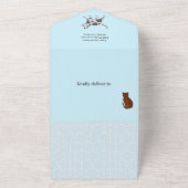 Niedliche Katzen im Auto Winter Kinderdusche All In One Einladung (Außenbereich)