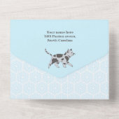 Niedliche Katzen im Auto Winter Kinderdusche All In One Einladung (Rückseite)