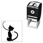 Niedliche Katzen im Cartoon der Liebe Permastempel (Beispiel)