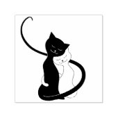 Niedliche Katzen im Cartoon der Liebe Permastempel (Design)