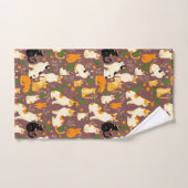 Niedliche Katzen im Hintergrund Badhandtuch Set (Handtuch)