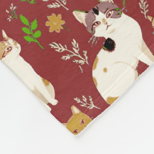 Niedliche Katzen im Hintergrund Fleecedecke (Ecke)