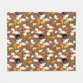 Niedliche Katzen im Hintergrund Fleecedecke (Vorderseite (Horizontal))