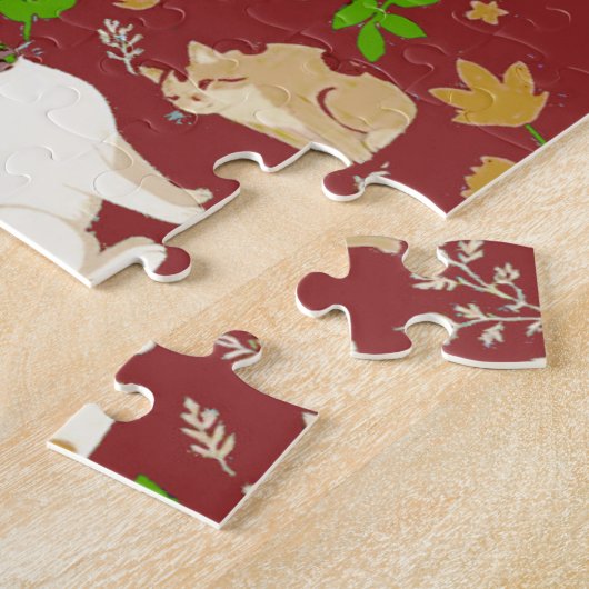 Niedliche Katzen im Hintergrund Puzzle (Seite)