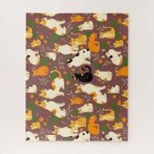 Niedliche Katzen im Hintergrund Puzzle (Vertikal)