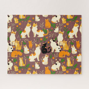 Niedliche Katzen im Hintergrund Puzzle
