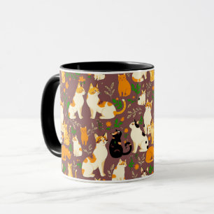 Niedliche Katzen im Hintergrund Tasse