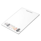 Niedliche Katzen in einer Reihe personalisieren Notizblock (angewinkelt)