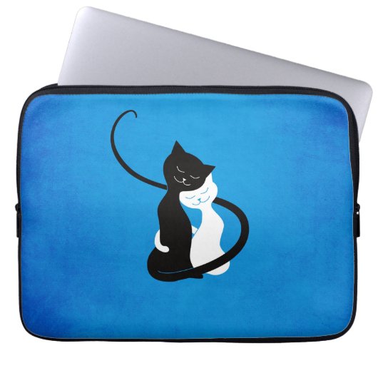 Niedliche Katzen in Liebe Laptopschutzhülle (Vorderseite)