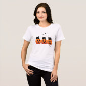 Niedliche Katzen in Pumpkins Tri-Blend Shirt (Vorderseite voll)