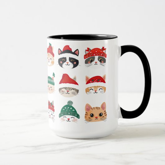 Niedliche Katzen in Weihnachtshaaren Tasse (Rechts)
