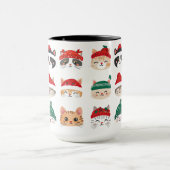 Niedliche Katzen in Weihnachtshaaren Tasse (Zentrum)