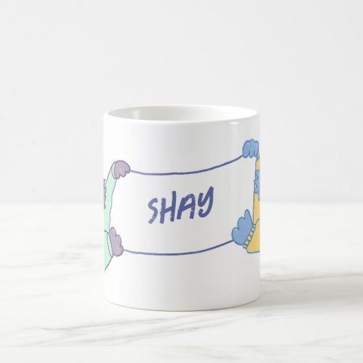 Niedliche Katzen Individuelle Name Kaffee Tasse (Mittel)