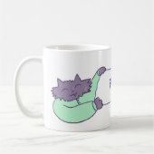 Niedliche Katzen Individuelle Name Kaffee Tasse (Links)