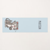 Niedliche Katzen individuelle Name- und Farbyogmat Yogamatte (Rückseite (Horizontal))
