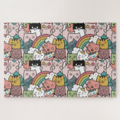 Niedliche Katzen Jigsaw Puzzle (Horizontal)
