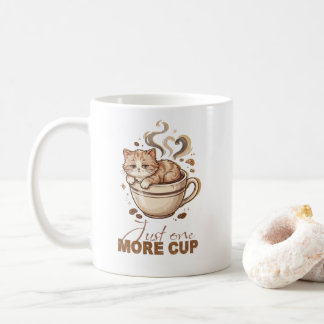 Niedliche Katzen-Kaffeetasse | Lustiges 'Nur noch Kaffeetasse