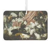 Niedliche Katzen Kätzchen Vintage Kunst Malen Katz Autolufterfrischer (Rückseite)