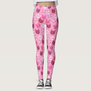 Niedliche Katzen Katzenfackel Pink Leggings