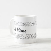 Niedliche Katzen Katzenkatze Mama Monogramm Kaffeetasse (Vorderseite Links)