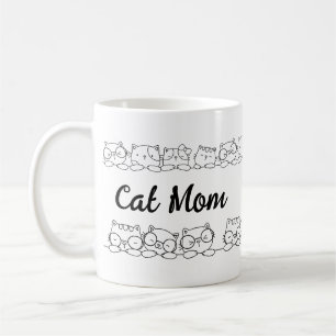 Niedliche Katzen Katzenkatze Mama Monogramm Kaffeetasse