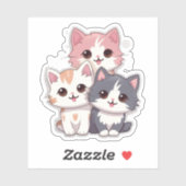 Niedliche Katzen Kawaii Haustier Aufkleber (Blatt)