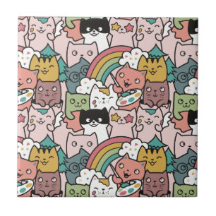 Niedliche Katzen Keramik Fliese