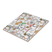 Niedliche Katzen Keramik Fliese (Seite)