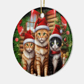 Niedliche Katzen Keramik Ornament (Links)