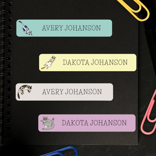 Niedliche Katzen Kinder zurück zum wasserdichten S Etiketten