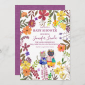 Niedliche Katzen Kinderdusche Einladung (Vorne/Hinten)