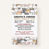 Niedliche Katzen - Kinderidentifizierung für moder Ausweis (Rückseite)