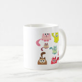 Niedliche Katzen, Kindermuster, farbig, fröhlich, Kaffeetasse (VorderseiteRechts)