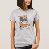 Niedliche Katzen | Kitten Cat Stack Anime T-Shirt (Vorderseite)