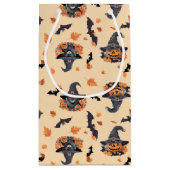 Niedliche Katzen - Kürbis Kleine Geschenktüte (Rückseite)