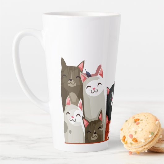 Niedliche Katzen Latte Tasse (Beispiel)
