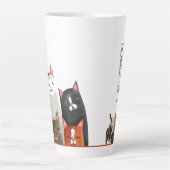 Niedliche Katzen Latte Tasse (Vorderseite)