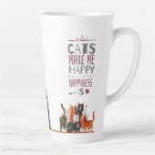 Niedliche Katzen Latte Tasse (Rechts)