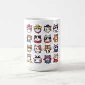 Niedliche Katzen mit Brille Kaffeetasse (Mittel)
