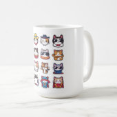 Niedliche Katzen mit Brille Kaffeetasse (VorderseiteRechts)