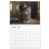 Niedliche Katzen mit Coolem Heftzyklus Kalender (Feb 2027)
