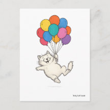 Niedliche Katzen mit farbenfrohen Balloons
