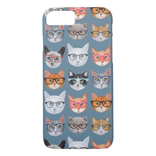 Niedliche Katzen mit Glasmuster Case-Mate iPhone Hülle (Rückseite)
