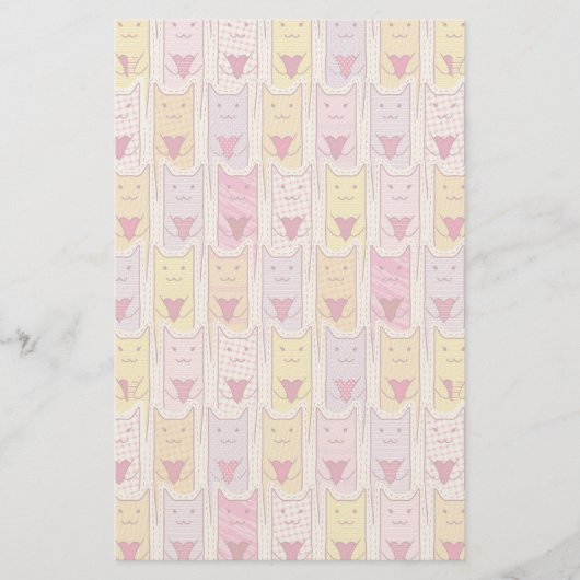 Niedliche Katzen mit liebevollem Herzen Briefpapier (Vorderseite)