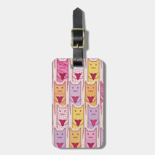 Niedliche Katzen mit liebevollem Herzen Gepäckanhänger