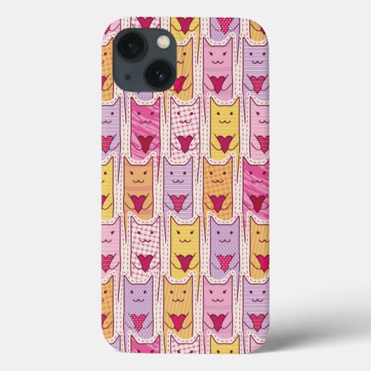Niedliche Katzen mit liebevollen Herzen Case-Mate iPhone Hülle (Rückseite)