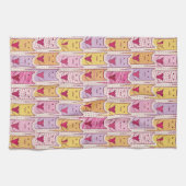 Niedliche Katzen mit liebevollen Herzen Geschirrtuch (Horizontal)