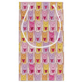 Niedliche Katzen mit liebevollen Herzen Kleine Geschenktüte (Rückseite)