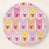 Niedliche Katzen mit liebevollen Herzen Sandstein Untersetzer (Vorne)