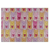 Niedliche Katzen mit liebevollen Herzen Schneidebrett (Vorderseite)